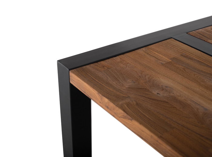GINER Y COLOMER Table basse en bois de teca et métal
